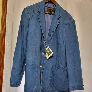Eddie Bauer Linen Blazer, Denim Blue